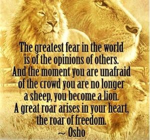 Osho quotes, deep, best, sayings, great fear