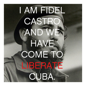 Fidel Castro Quote Canvas Art Print #4063