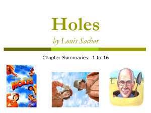 Holes by Louis Sachar Holes by Louis Sachar Chapter Summaries 1 to 16