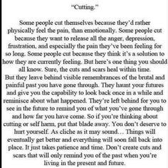 telling you to stop and telling you it's gonna be okay wont help ...