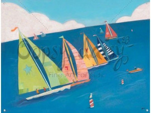 Sailboat Regatta Canvas Wall Art