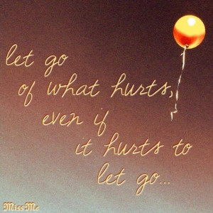 Sometimes you just have to let go...