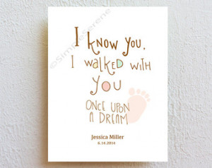 wall art baby names, Disney quote c ustom print - I know you, I walked ...