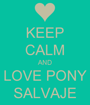 Keep Calm And Love Pony Salvaje Carry Image