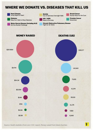 Julia Belluz created the infographic below to compare how much money ...