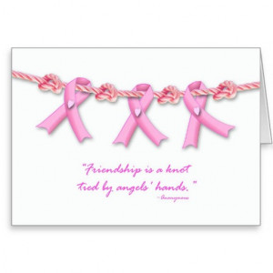 Friendship Knots Against Breast Cancer, Get Well Greeting Card