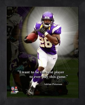Minnesota Vikings Adrian Peterson Framed Pro Quote