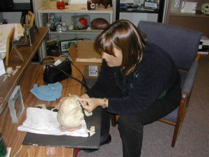 Laura Fulgitini, forensic anthropologist, rebuilds the skull of 'Jane ...
