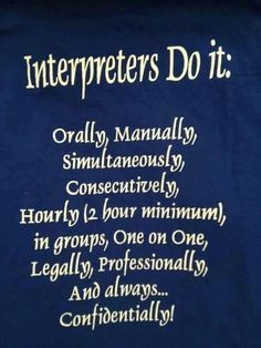 Interpreters do it... More