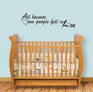 Home Two People Fall Love Vinyl Wall Quote
