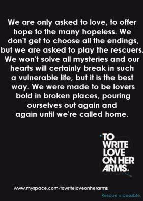 TWLOHA. ♥ - to-write-love-on-her-arms Photo