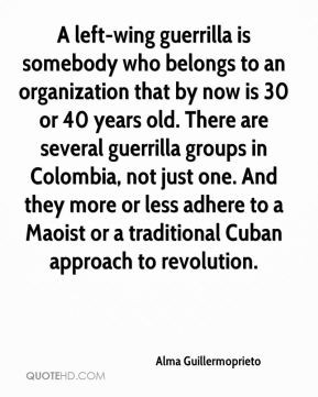 Alma Guillermoprieto - A left-wing guerrilla is somebody who belongs ...