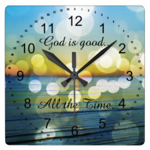 God is Good all the Time Quote Wall Clocks by QuoteLife
