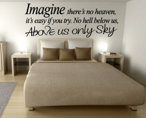 5pcs/lot WALL ART IMAGINE JOHN LENNON QUOTE DECAL STICKER VINYL ...