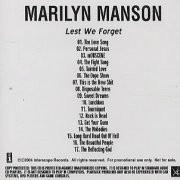 MARILYN MANSON Lest We Forget (Scarce 2004 US 17-track advance promo ...