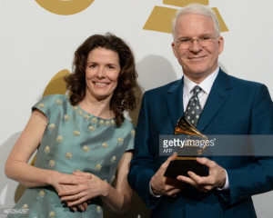 News Photo Edie Brickell and Steve Martin pose with their