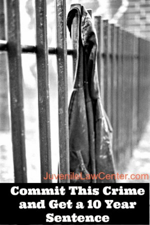Commit this crime and get a 10 year sentence. Juvenile Law Center