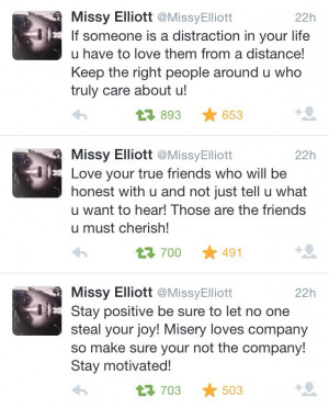 Wise words from #MissyElliott