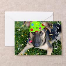 Birthday Party German Shepherd Greeting Card for