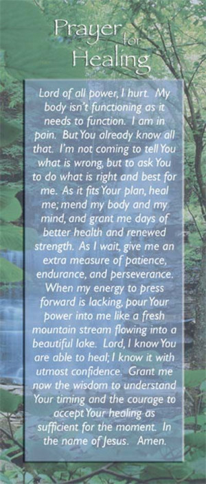 Inspirational prayers for healing and rejuvination.