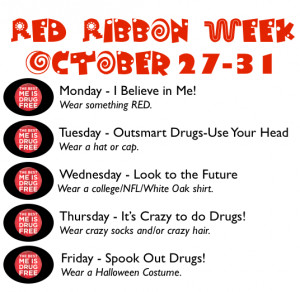 Next Week is Red Ribbon Week!