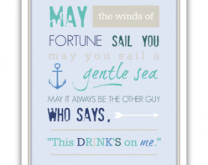 ... DOWNLOAD . . . May The Winds Of Fortune . Quote . Printable Artwork