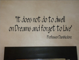 ... the only one who can learn from the wisdom of Professor Dumbledore