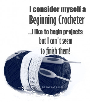 consider myself a beginning crocheter i like to begin projects but i ...