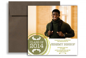 2015 Modern Highschool Graduation Announcement Sample 5x5 in Square