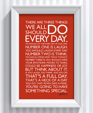 Jimmy V Quote - North Carolina State - 3 Things - poster print