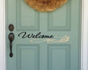 Welcome, Quote, Entry Door, Entranc e, Entry Way, Wall Decal, Door ...