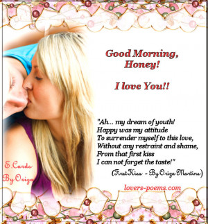 Good morning, Honey! I Love You!