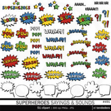 Superhero clipart pack 