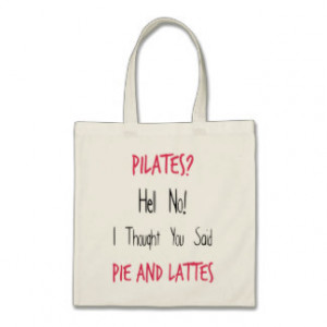 Pilates Funny Quote, Black and Pink Bags