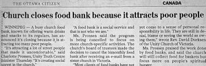 Church Closes Food Bank Because…It Attracts Poor People