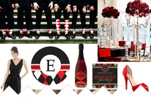 Red Black And White Wedding