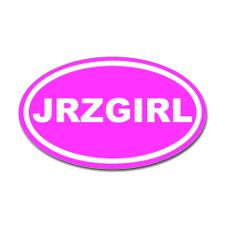 JRZ GIRL Jersey Girl Pink Euro Oval Sticker for