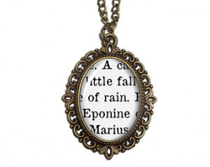 Les Miserables Necklace, Eponine an d Marius 'A little fall of rain ...
