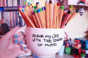 colorful, cute, pens, quote, stabilos