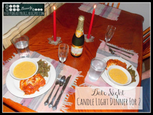 Today's date night idea: Fix a Fancy Dinner For 2 with Candles!