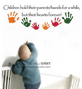 ... Hands-Kids-Room-Nursery-Wall-Sticker-Vinyl-Decal-Removable-Decor-Quote
