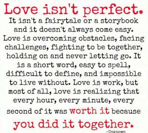 Love is not perfect