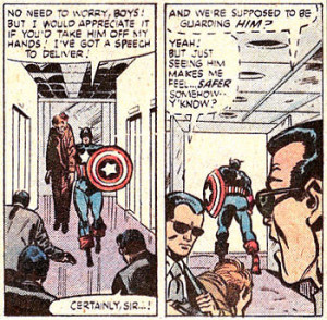This tends to happen when your President is Captain America.