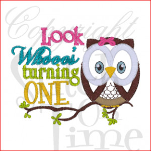 sayings 1802 look whoos turning owl applique 4x4 4x4 £ 1 70p