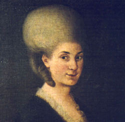 portrait of Maria Anna Mozart, ca. 1785