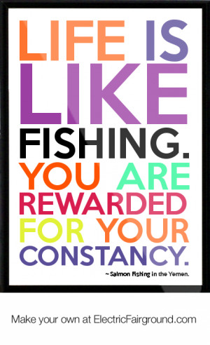 Salmon Fishing in the Yemen. Framed Quote