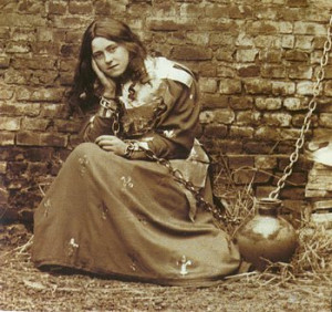 St. Therese of Lisieux, playing the part of Joan of Arc