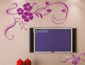 Fashion Flower Vines Wall Sticker DIY 3D House Decoration Decals Quote ...