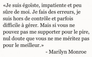 Citation de star: Marilyn Monroe