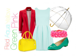 Color Blocking Fashion Ideas: Red – Yellow – Aqua – Green ...